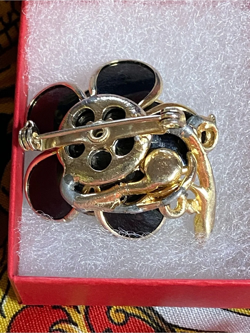 ✨Gold-Tone Black Flower Statement Broch ✨